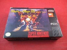 Might and Magic III Isles of Terra Super Nintendo SNES Empty Box ONLY no gm/man