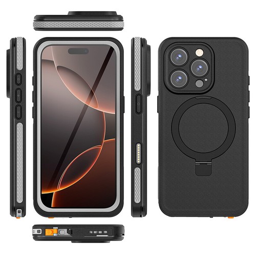 Für iPhone 16 Pro Max 15 Wasserdicht Stoßfest Magnet Halter Hybrid Case Cover - Bild 7 von 13