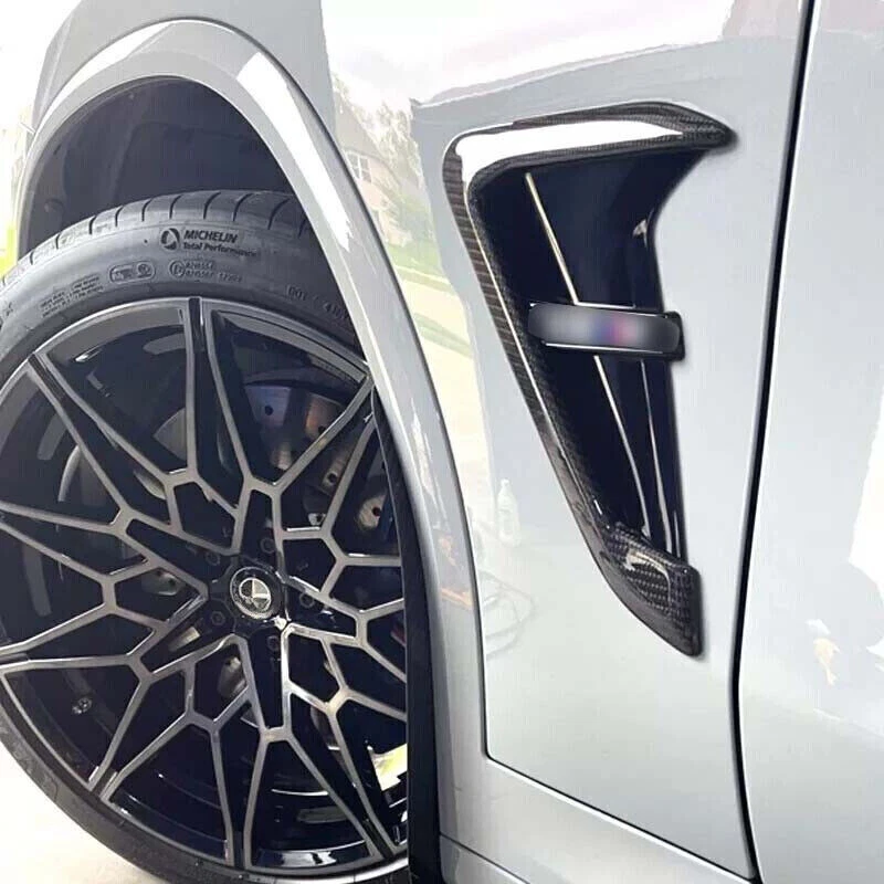 Real Carbon Fiber Replacement Side Air Vents Fit For 2018-2021 BMW X3 X4 G01 G02 - Image 4 of 4