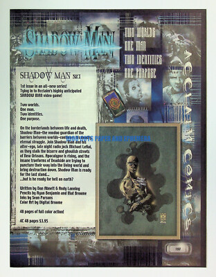 Shadow Man Acclaim Comics 1999 Trade Print Magazine Ad Poster ADVERT