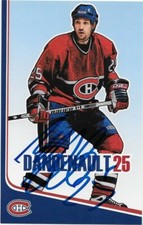 Autographed Mathieu Dandenault Montreal Canadiens Postcard 2006-07 Original