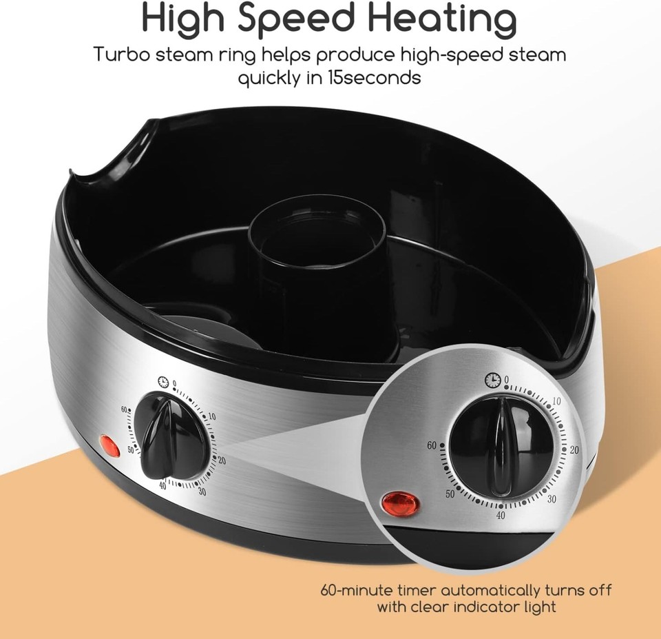 Aigostar 3 Tier Food Steamer Electric Vegetable Steamer with BPA Free