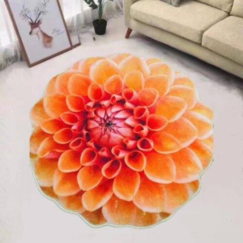 Alfombras lavables antideslizantes antideslizantes de gran área alfombra con forma de flor simple para habitación - Imagen 42 de 43