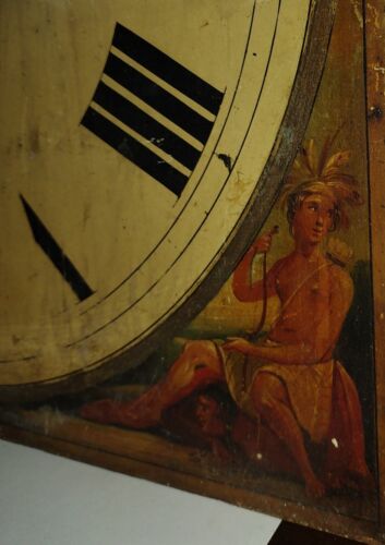 ANTIQUE SCOTTISH GRANDFATHER CLOCK DIAL DUNDEE HAND-PAINTED COUNTRY SCENES - Picture 5 of 12