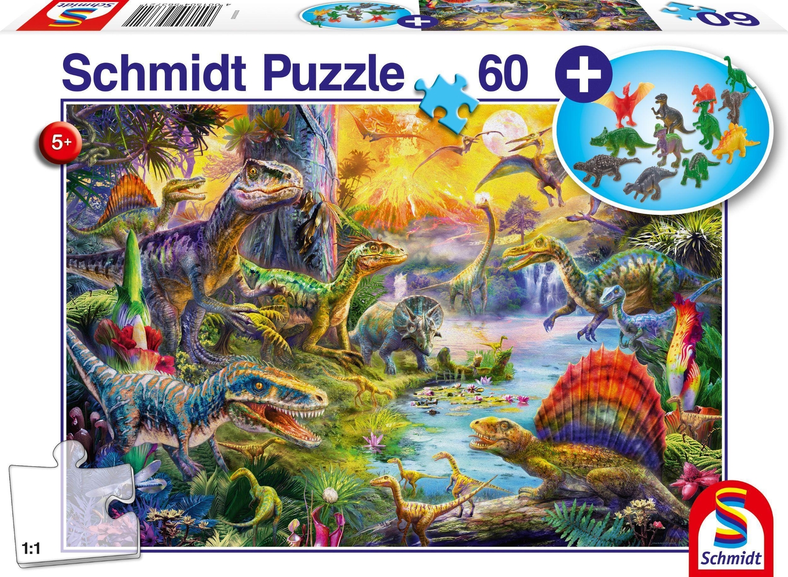 Thumbnail - Dinosaurier. Puzzle 60 Teile, Mit Add-on (dinosaurier-figure ...