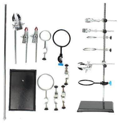 Chemistry Lab Support Iron Stand Holder Flask Condenser Clamp Retort Ring + Clip