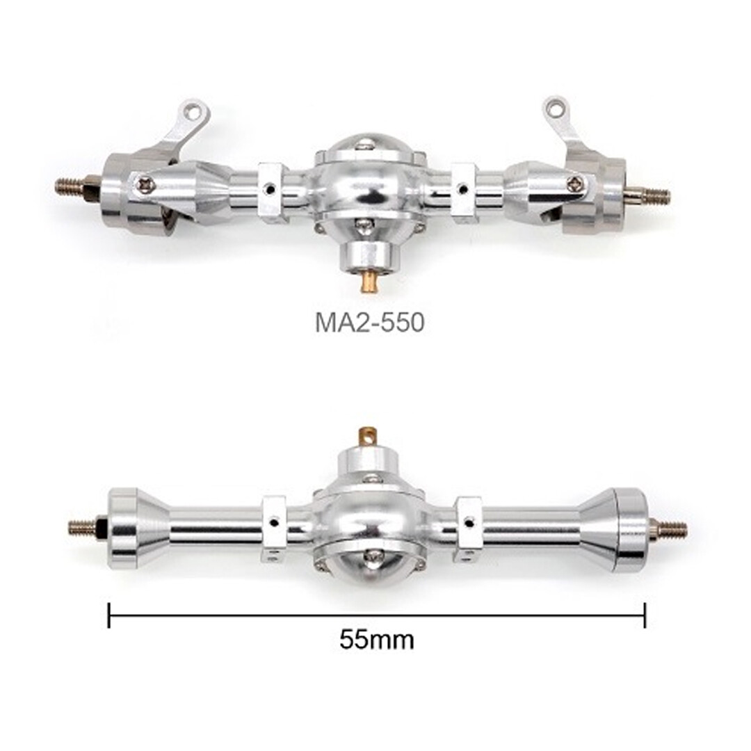 NEW Orlandoo Hunter Model 55mm Metal Front & Rear Axle Set Silver