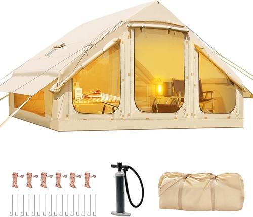 NAIZEA Inflatable Tents for Camping, Blow Up Tent Inflatable Hot Tent Stove Jack - Picture 10 of 24