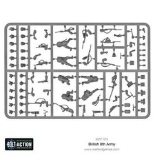 Bolt Action British 8th Army Infantry Single Sprue with 5 bases Warlord Games