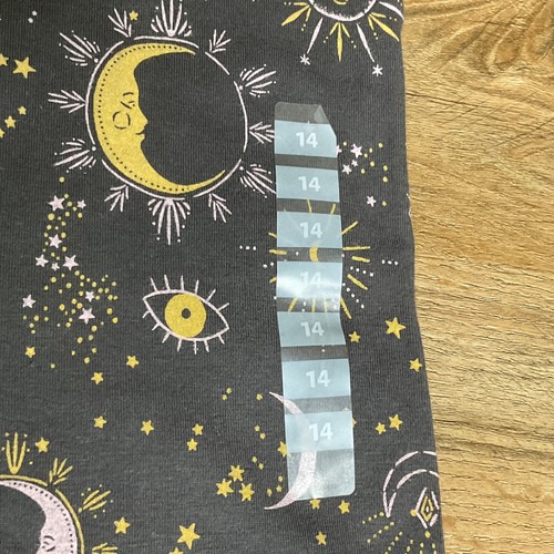 OSHKOSH B'GOSH Leggings Big Girls Size 14 Celestial Sun Moon Stars Gray Cotton - Picture 6 of 9