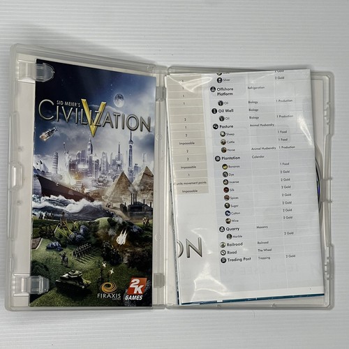Sid Meir’s Civilization PC DVD Rom Game With Manual And Tech Tree Poster - Picture 5 of 6