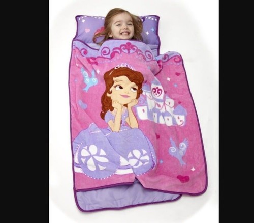Disney Sofia the First Toddler Rolled Nap Mat blanket w pillow