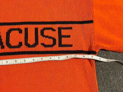 Vintage Seth Roberts Men’s Sweater Syracuse University Orange Large Made USA - Picture 9 of 17