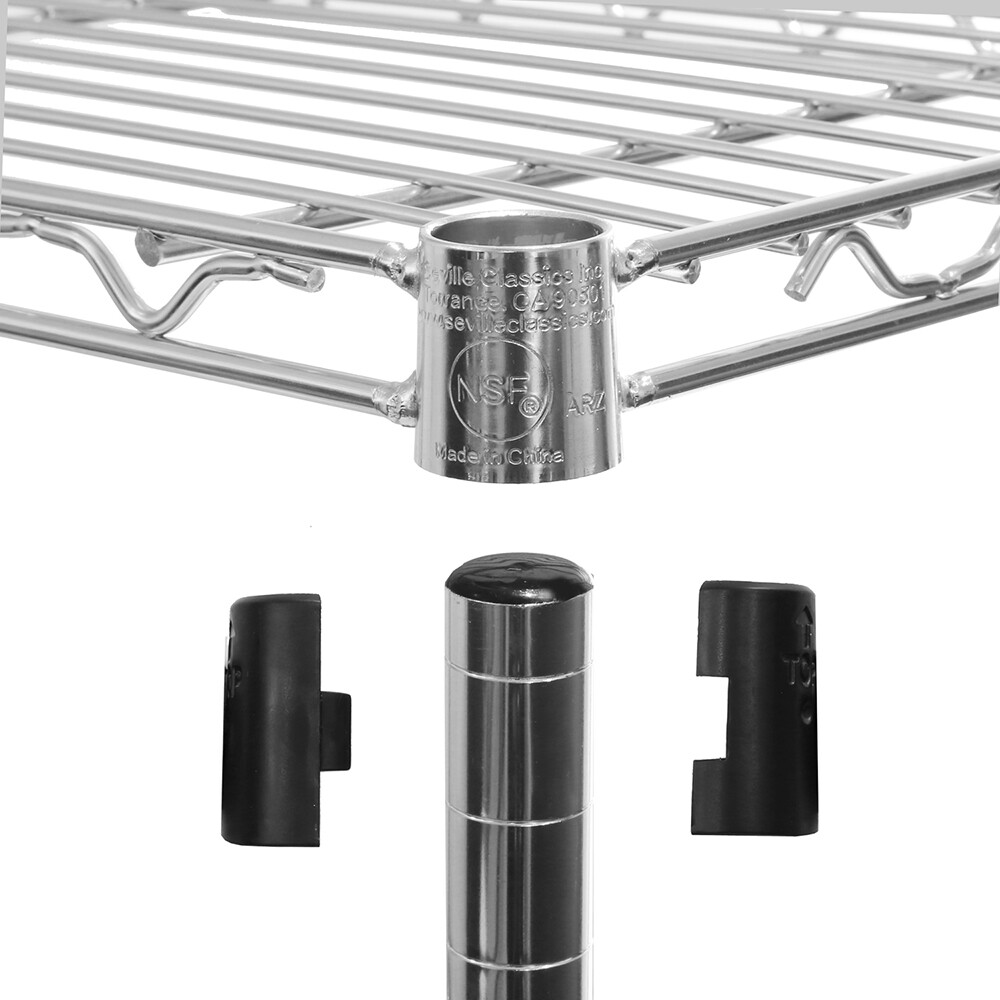 SEVILLE CLASSICS ULTRADURABLE® 5TIER NSF STEEL SHELVING, 60" W X 24" D