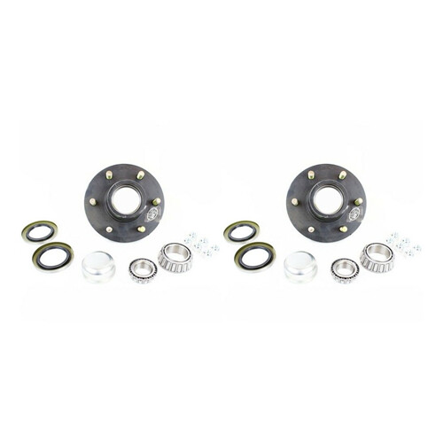 2-PACK Trailer Idler Hub Kit 6 on 5.5" for 5,200 lbs Axle