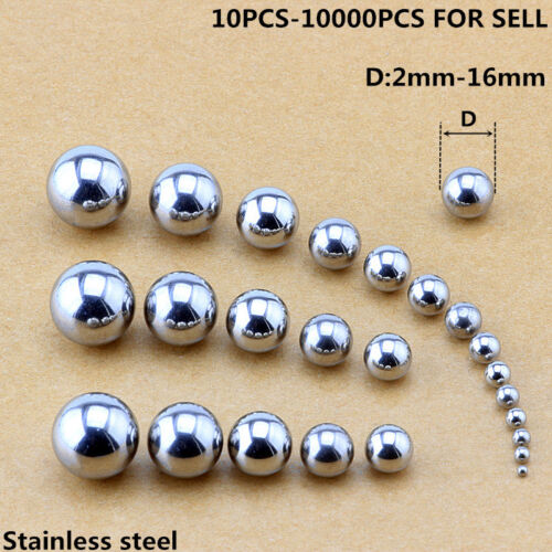 Stainless Steel Loose Bearing Balls  Bearing Steel balls 2mm to16mm 10 -10000PCS - Picture 1 of 2