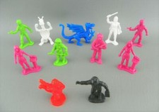 Vintage Tim Mee Marx Space Galaxy Laser Pink Woman White Space Alien Figure Lot