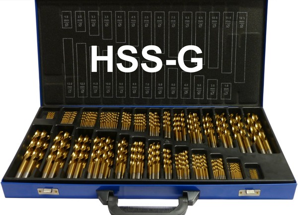 Metallbohrer-Set 230-Tlg. 1-13 Mm HSS-G Spiralbohrer - 135° Kreuzschliff Petools-image