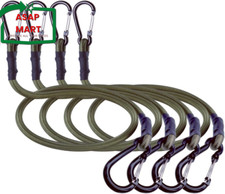 Canking Carabiner Bungee Cords with Hooks Camo Green 20 Inch 4 Pcs