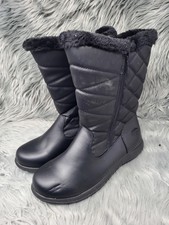 Totes Women's Edgen Waterproof Zip-up Snow Winter Rain Mid-calf Boots Size 8m Us