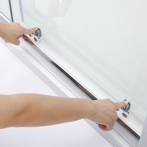 Sliding Shower Door Walk In Enclosure and Tray 6mm/8mm Glass Screen Cubicle - Picture 8 of 13