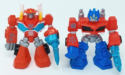 Heatwave & Optimus Prime 3.75'' Figures Transformers Rescue Bots Playskool Heroes