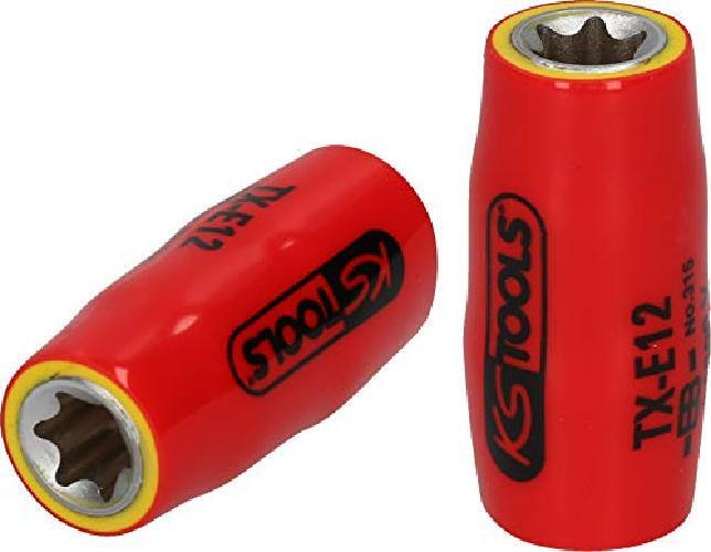 Bussola Torx-E E18 Isolata KS Tools 117.2387 | Sicurezza 1000V 3/8"