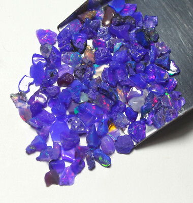 100 Pcs Lot AAA Natural Multi Flash Ethiopian Opal Rough Welo Fire Opal Stone