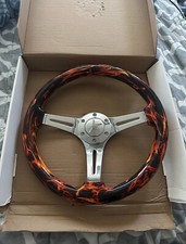 350mm Deep Dish Steering Wheel - Fit 6 Hole Hub Like Vertex Nardi Nrg Grip 350mm Deep Dish Steering Wheel - Fit 6 Hole Hub Like Vertex Nardi Nrg Grip