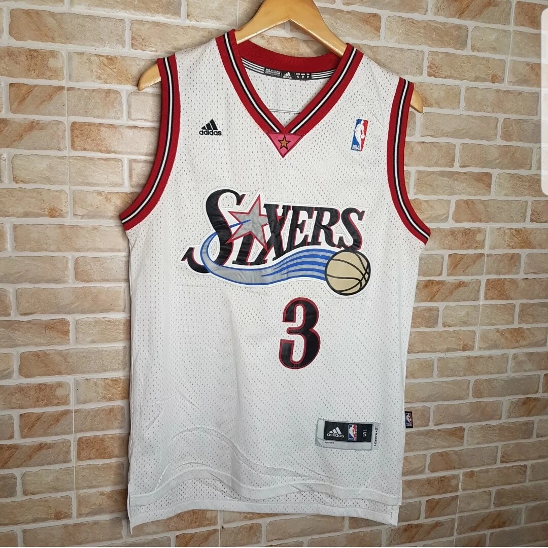 Philadelphia 76ers Allen Iverson Adidas NBA Basketball Jersey #3 Men M White
