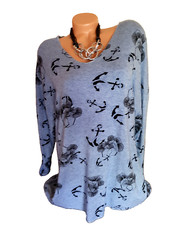 Feinstrick Tunika Shirt Bluse