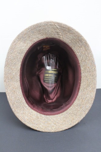 Men's Vintage Brown Tweed Hat -- Size 7 - 7 1/8 - 第 5/7 張圖片