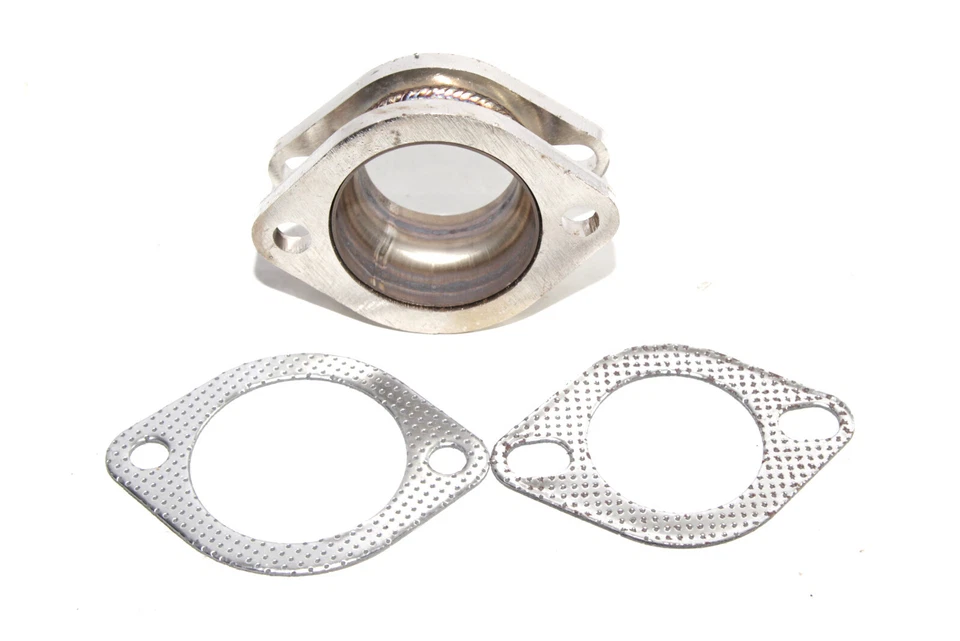 Adaptador de brida de extensión silenciador de escape Catback de 3" 2 pernos a 2,5" 2 pernos + junta Foto 2 de 4