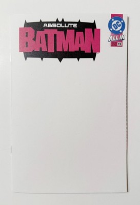 Absolute Batman #13 Blank Sketch cover G variant NM Catwoman Snyder Dragotta 1st
