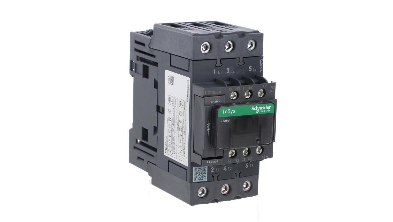 TeSys Deca Power Contactors 50A 3P 24V DC 1Z 1R (EVK) LC1D50ABD