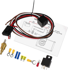 12v Electric Fan Relay Kit 185f On175f Off Probe Waterproof Radiator