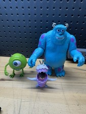 Lote de 3 Disney Pixar Monsters Inc. Mattel 8” Sully 4” Mike 3” Boo