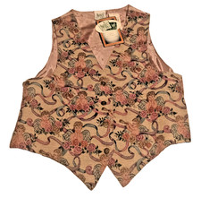Vintage New with Tags Tapestry Vest Gregg Made in USA Angels Cupid Large