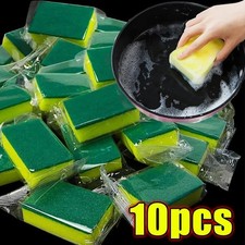 10pcs Cleaning Sponges Dish Scrubber Soft  Heavy Duty Microfiber Kitchen Sponge