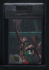BAS 1995-96 Fleer Metal Hersey Hawkins #191 Seal of Authenticity Auto 3c7