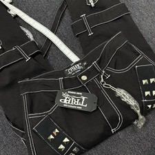 TRIPP NYC Leather Strap Radar Zipper Pants Size 26