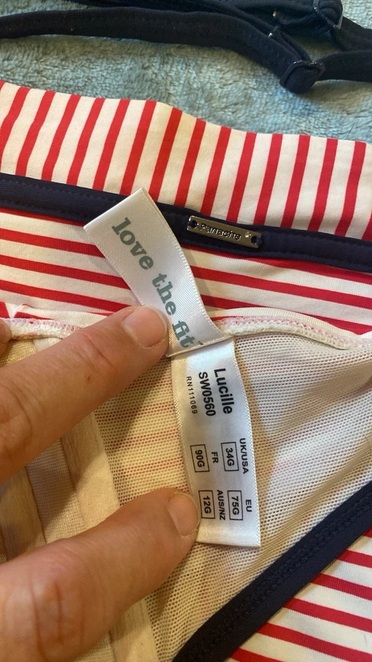 Bikini PANACHE con correas extraíbles - Top 34G, parte inferior XL Foto 4 de 4