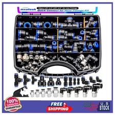 mxuteuk Quick Connect Air Hose Fittings Kit,1/8,1/4,3/8,1/2 Push to Connect F...