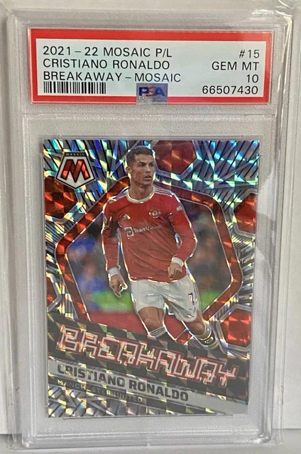 2021/22 Panini Mosaic Premier League #15 Cristiano Ronaldo Breakaway PSA 10 💎