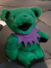 Liquid Blue Grateful Dead Dancing Bear Green Plush Purple Collar 1997 Vintage