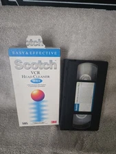 VCR Head Cleaner  Plus Scotch 3M Professional VHS Tape No Cleaner Bottle 