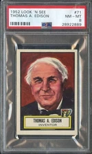 1952 LOOK N SEE #71 THOMAS EDISON PSA 8 *DS15688