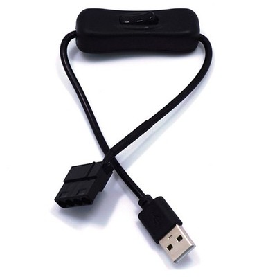 USB to 4Pin Molex with Switch PC Fan Connector Cable Adapter C FpYYBB TPSJDEDOR