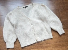 Maje Mohair Blend Cardigan Sweater With Pearl Buttons, Size 1 (small) EUC 