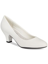 EASY STREET Womens White Fabulous Almond Slip On Pumps Shoes 6.5 M